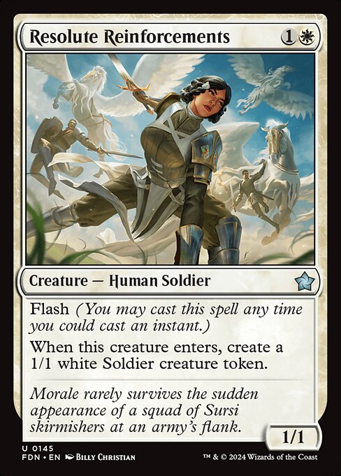 毅然たる援軍/Resolute Reinforcements [FDN][FOIL]
