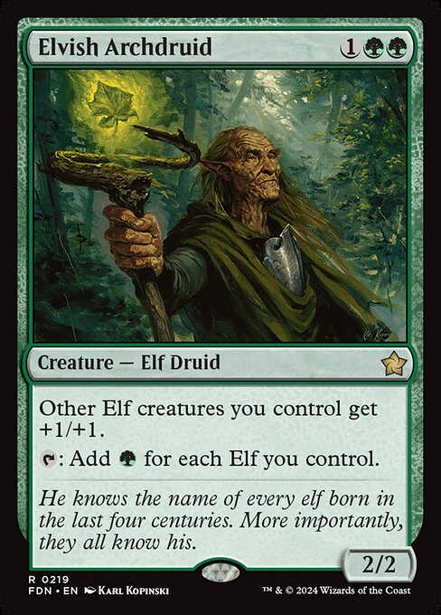 エルフの大ドルイド/Elvish Archdruid [FDN][FOIL]