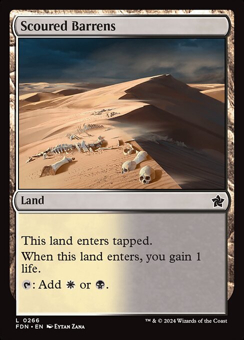 磨かれたやせ地/Scoured Barrens [FDN][FOIL]