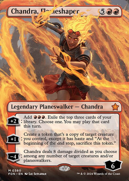 整炎師、チャンドラ/Chandra, Flameshaper [FDN-BF][ボーダーレス][FOIL]