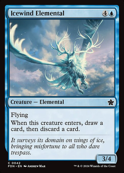 氷風の精霊/Icewind Elemental [FDN][FOIL]