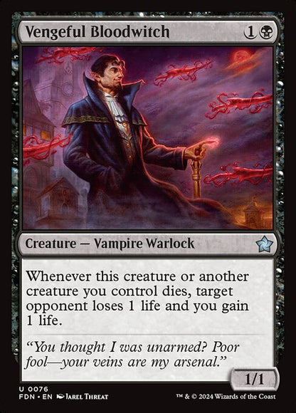 復讐に燃えた血術師/Vengeful Bloodwitch [FDN][FOIL]