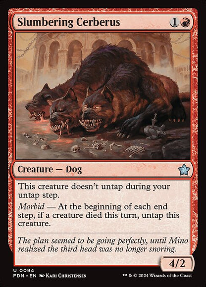 まどろむケルベロス/Slumbering Cerberus [FDN][FOIL]