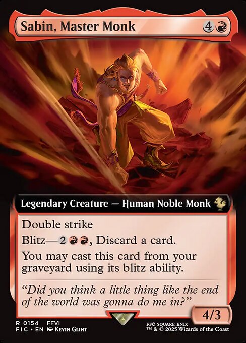 奥義継承者、マッシュ/Sabin, Master Monk [FIC][拡張アート][FOIL]