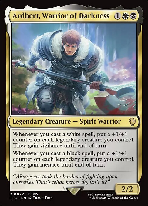 闇の戦士、アルバート/Ardbert, Warrior of Darkness [FIC][FOIL][サージ]
