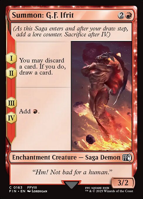 召喚：G.F.イフリート/Summon: G.F. Ifrit [FIN][FOIL]