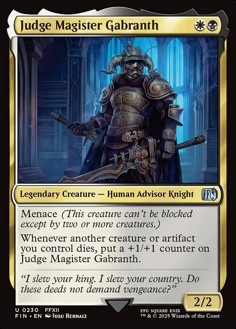 ジャッジマスター、ガブラス/Judge Magister Gabranth [FIN][FOIL]