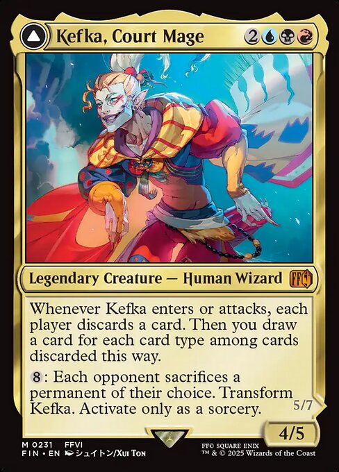 人造魔導士、ケフカ/Kefka, Court Mage - 破壊の化身、ケフカ/Kefka, Ruler of Ruin [FIN][FOIL]