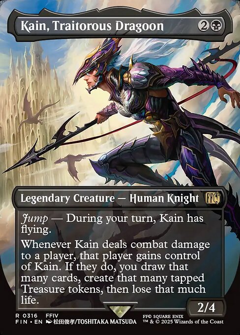 苦悩の竜騎士、カイン/Kain, Traitorous Dragoon [FIN-BF][ボーダーレス][FOIL]