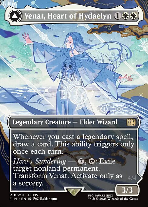 星の意思、ヴェーネス/Venat, Heart of Hydaelyn - マザークリスタル、ハイデリン/Hydaelyn, the Mothercrystal [FIN-BF][ボーダーレス][FOIL]