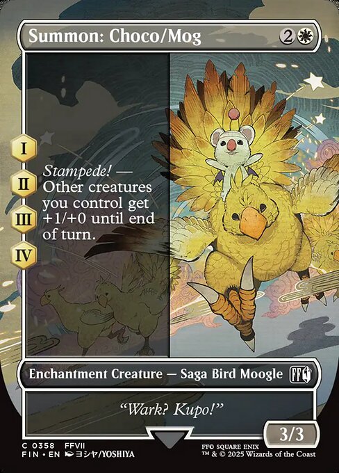 召喚：チョコボ＆モーグリ/Summon: Choco/Mog [FIN-BF][ボーダーレス][FOIL]