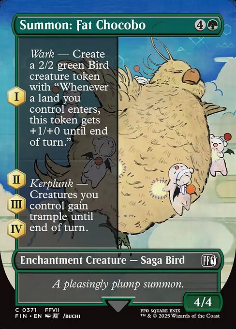 召喚：デブチョコボ/Summon: Fat Chocobo [FIN-BF][ボーダーレス][FOIL]