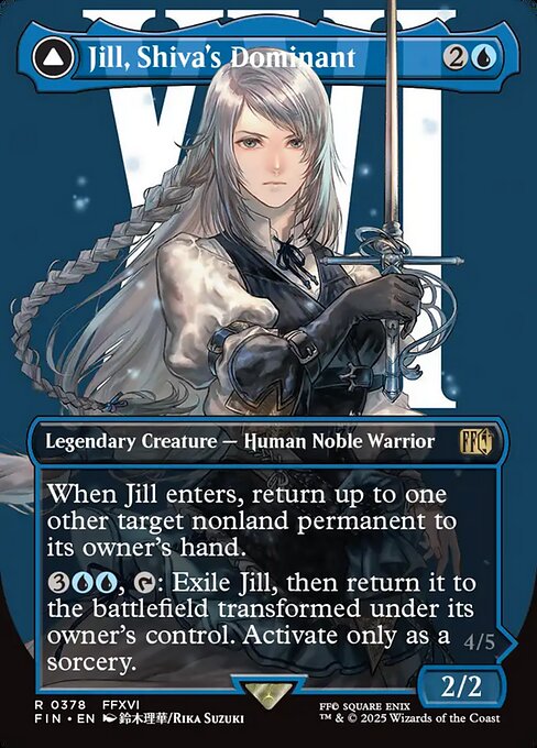 シヴァのドミナント、ジル/Jill, Shiva's Dominant - 氷の召喚獣、シヴァ/Shiva, Warden of Ice [FIN-BF][ボーダーレス][FOIL]