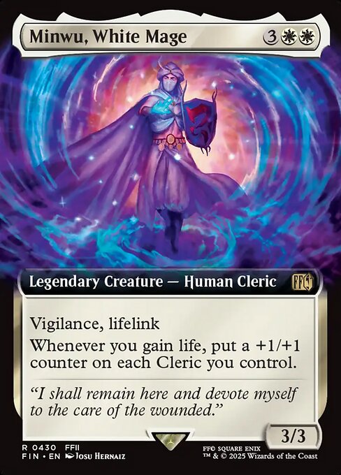 白魔導師、ミンウ/Minwu, White Mage [FIN-BF][拡張アート][FOIL]
