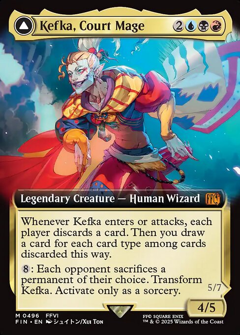 人造魔導士、ケフカ/Kefka, Court Mage - 破壊の化身、ケフカ/Kefka, Ruler of Ruin [FIN-BF][拡張アート][FOIL]