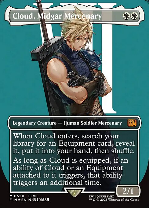 ミッドガルの傭兵、クラウド/Cloud, Midgar Mercenary [FIN-BF][ボーダーレス][FOIL][サージ]