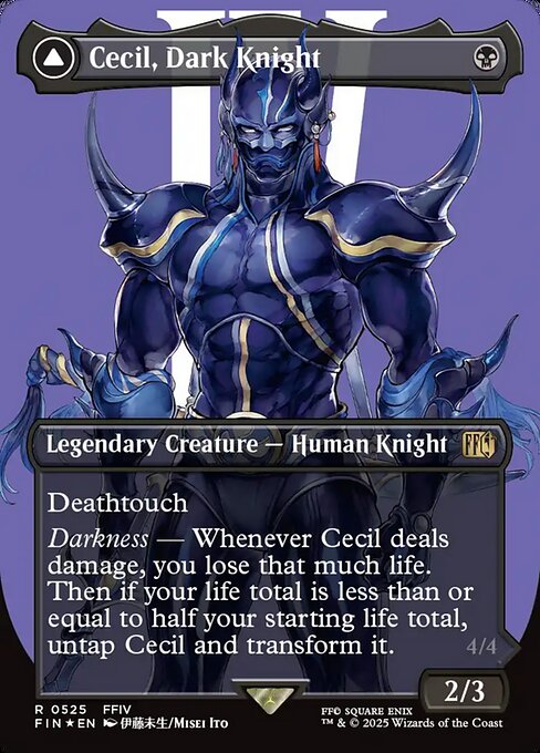 暗黒騎士、セシル/Cecil, Dark Knight - 覚醒のパラディン、セシル/Cecil, Redeemed Paladin [FIN-BF][ボーダーレス][FOIL][サージ]