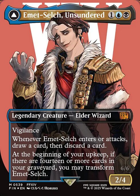 オリジナル、アシエン・エメトセルク/Emet-Selch, Unsundered - 最古の魔道士、ハーデス/Hades, Sorcerer of Eld [FIN-BF][ボーダーレス][FOIL][サージ]