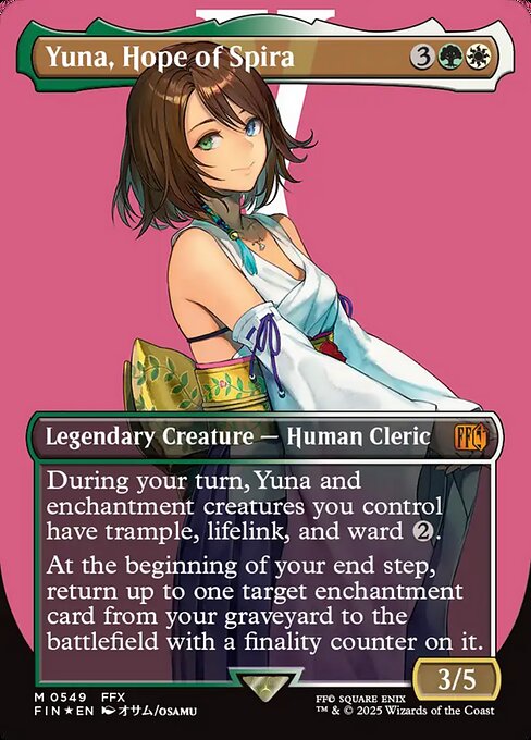 スピラの希望、ユウナ/Yuna, Hope of Spira [FIN-BF][ボーダーレス][FOIL][サージ]