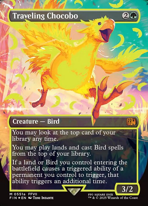 旅するチョコボ/Traveling Chocobo(551a) [FIN-BF][ボーダーレス][FOIL][ネオンインク][黄]