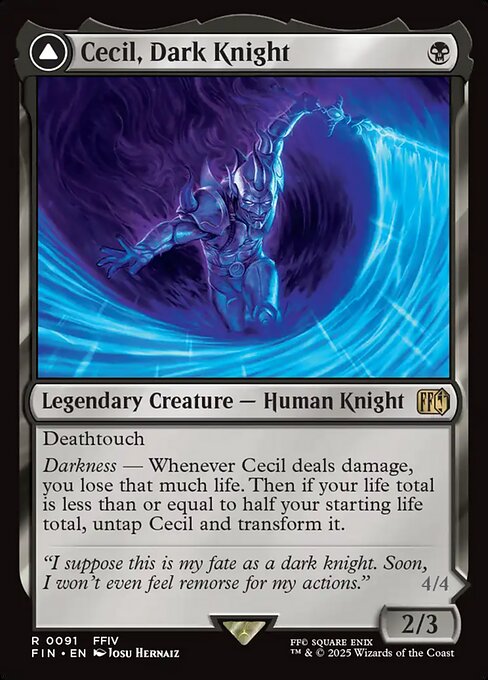 暗黒騎士、セシル/Cecil, Dark Knight - 覚醒のパラディン、セシル/Cecil, Redeemed Paladin [FIN][FOIL]