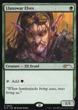 ラノワールのエルフ/Llanowar Elves [Secret Lair][スケッチ] [Foil]
