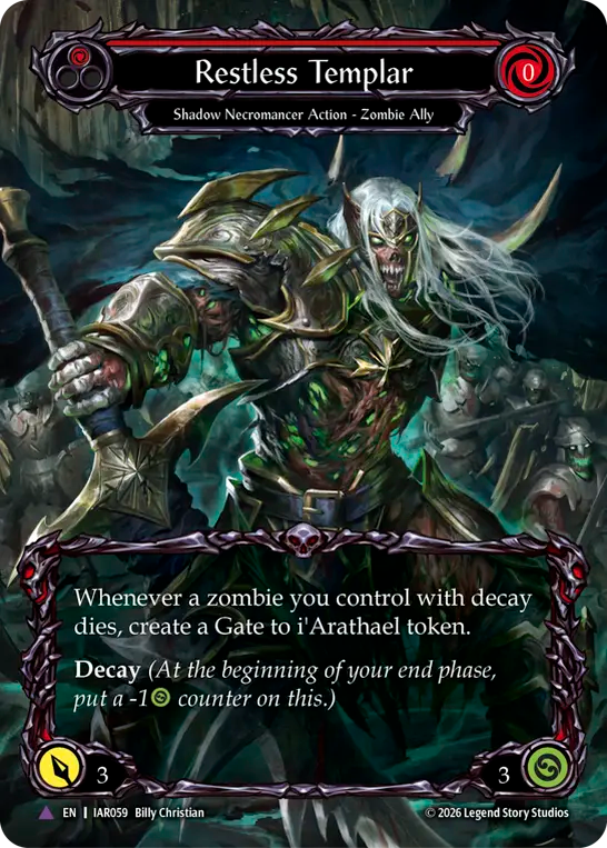 [Shadow Necromancer]彷徨う聖騎士/Restless Templar [IAR][Cold Foil][Marvel]