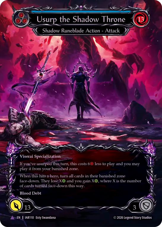[Shadow Runeblade]侵奪されし影冠/Usurp the Shadow Throne [IAR][Cold Foil][Marvel]
