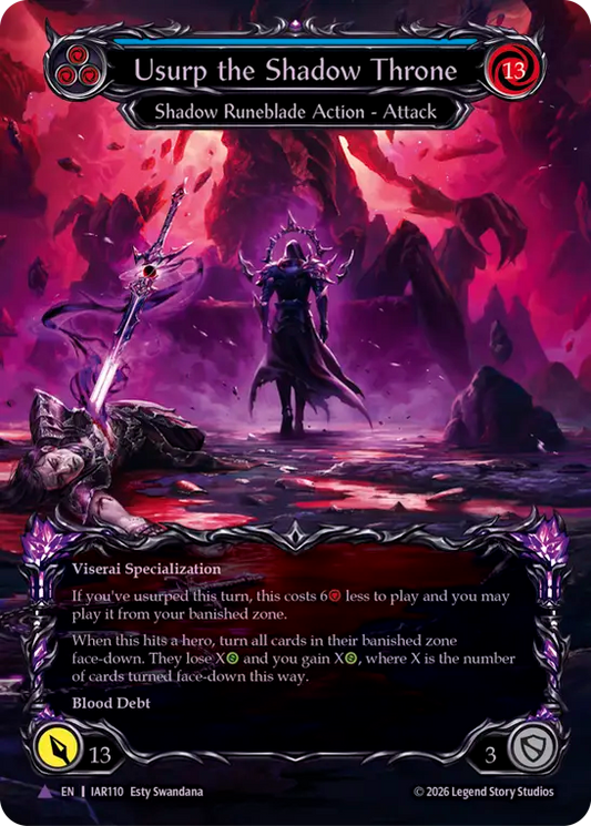 [Shadow Runeblade]侵奪されし影冠/Usurp the Shadow Throne [IAR][Cold Foil][Marvel]