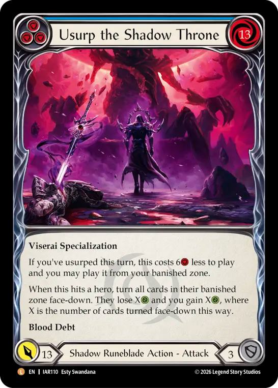 [Shadow Runeblade]侵奪されし影冠/Usurp the Shadow Throne [IAR][Rainbow Foil]
