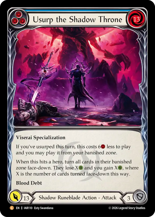 [Shadow Runeblade]侵奪されし影冠/Usurp the Shadow Throne [IAR][Rainbow Foil]