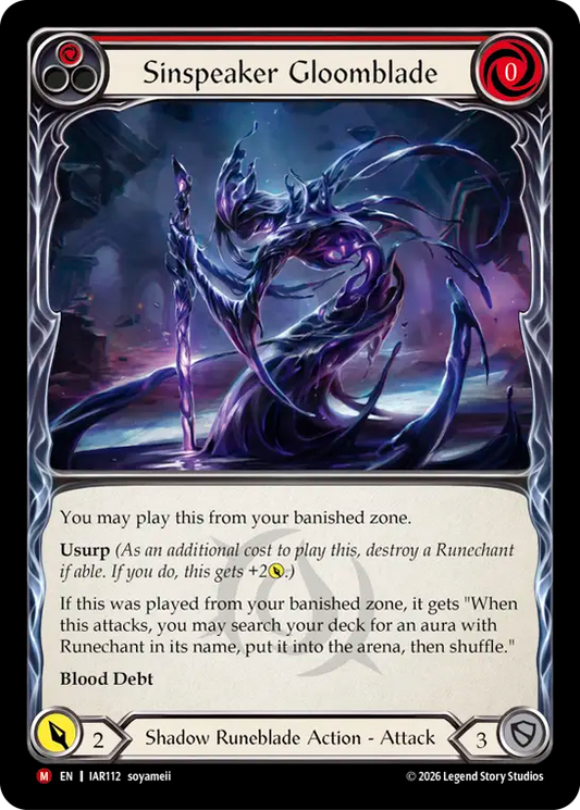 [Shadow Runeblade]罪読の堕剣士/Sinspeaker Gloomblade [IAR]