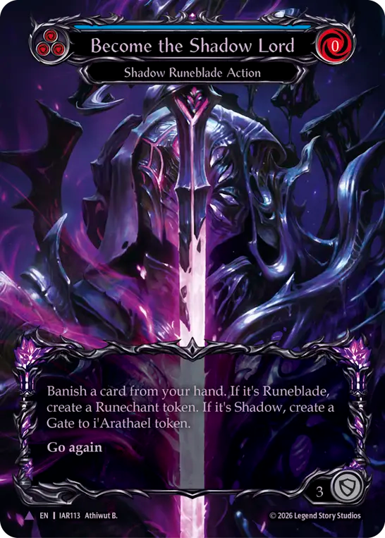 [Shadow Runeblade]影主化/Become the Shadow Lord [IAR][Cold Foil][Marvel]