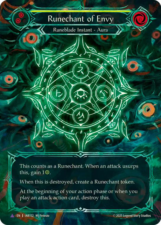 [Runeblade]嫉妬のルーン陣/Runechant of Envy [IAR][Cold Foil][Marvel]