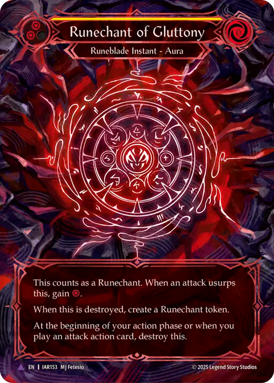 [Runeblade]暴食のルーン陣/Runechant of Gluttony [IAR][Cold Foil][Marvel]