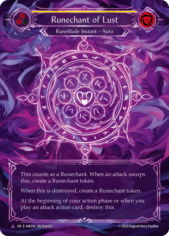 [Runeblade]色欲のルーン陣/Runechant of Lust [IAR][Cold Foil][Marvel]