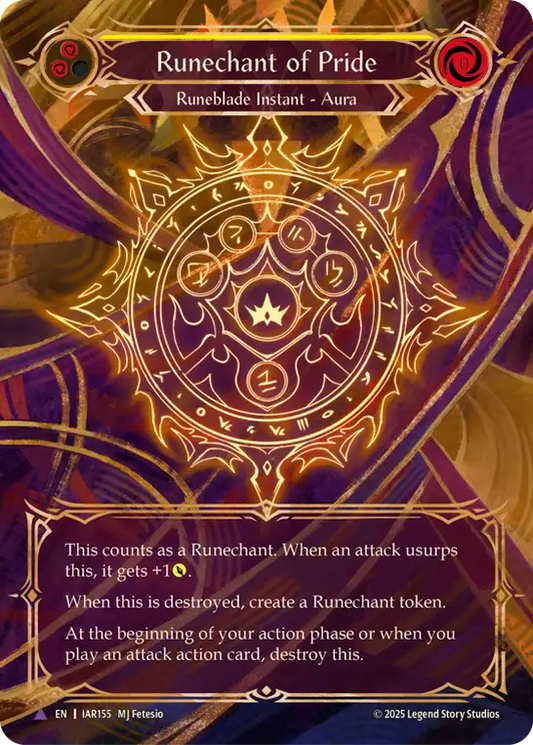 [Runeblade]傲慢のルーン陣/Runechant of Pride [IAR][Cold Foil][Marvel]