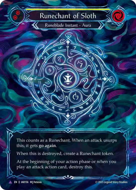 [Runeblade]怠惰のルーン陣/Runechant of Sloth [IAR][Cold Foil][Marvel]
