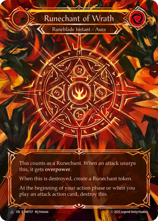 [Runeblade]憤怒のルーン陣/Runechant of Wrath [IAR][Cold Foil][Marvel]