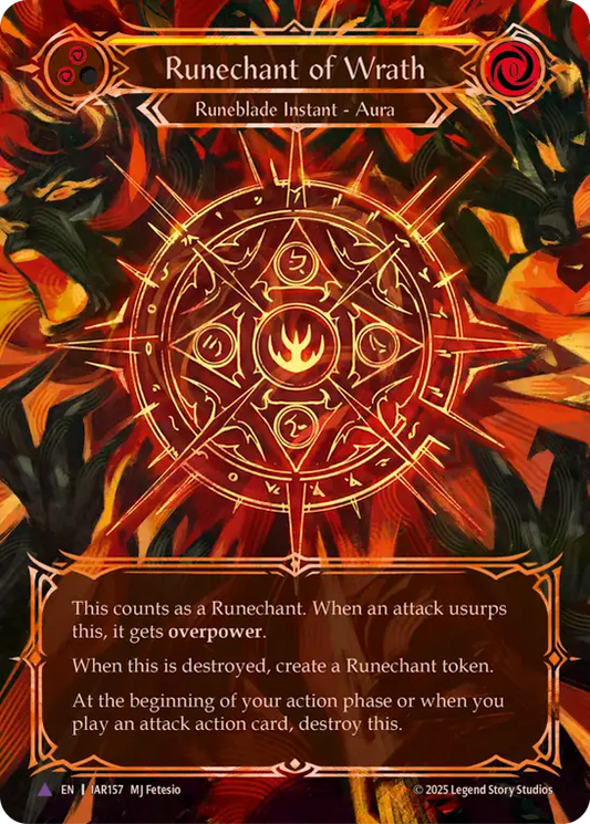 [Runeblade]憤怒のルーン陣/Runechant of Wrath [IAR][Cold Foil][Marvel]