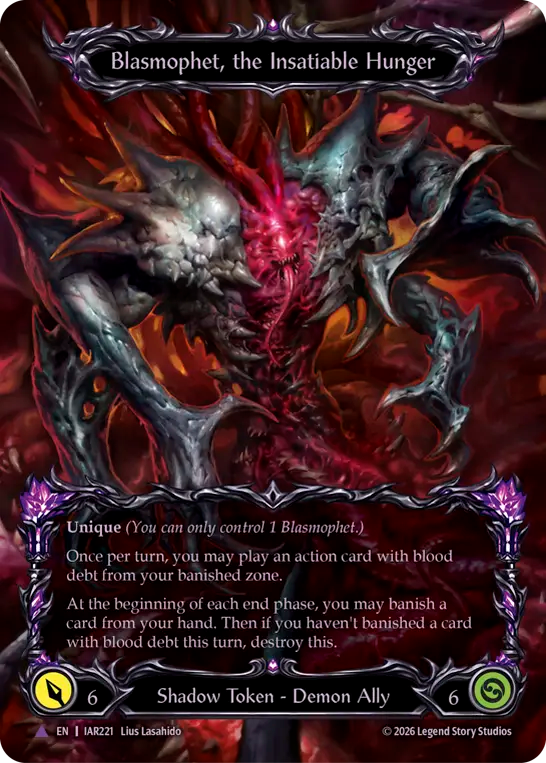 [Shadow]飽くなき飢餓、ブラスモフェット/Blasmophet, the Insatiable Hunger [IAR][Cold Foil][Marvel]