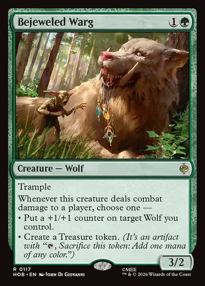 宝石で飾った魔狼/Bejeweled Warg [HOB][FOIL]