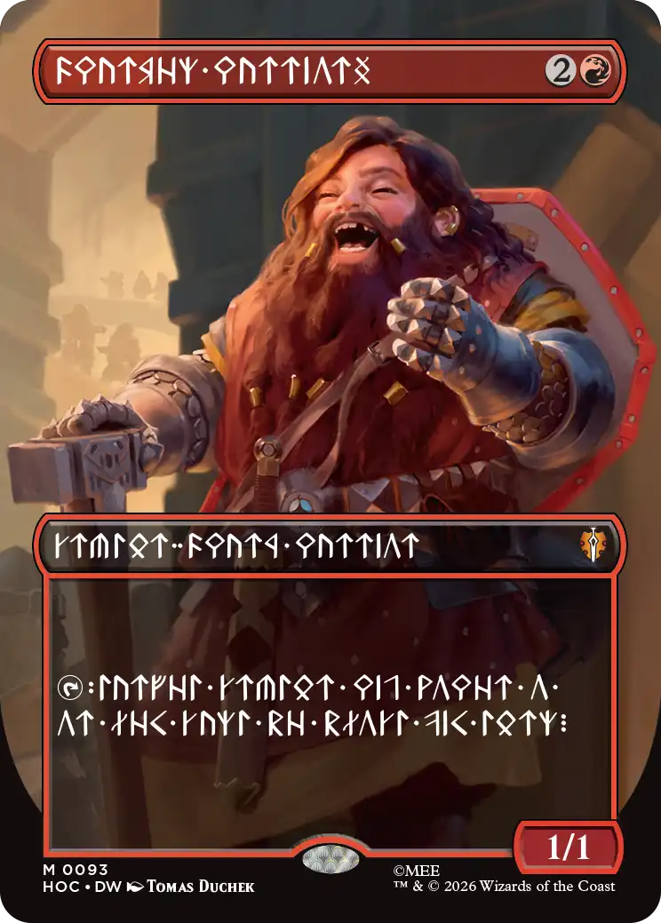 ドワーフ戦士団/Dwarven Warriors [HOB-BF][ボーダーレス][ドワーフ語][FOIL]