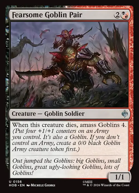 恐るべきゴブリン二人組/Fearsome Goblin Pair [HOB]