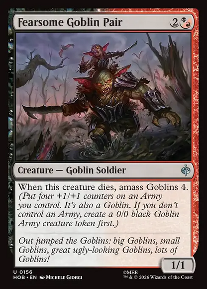 恐るべきゴブリン二人組/Fearsome Goblin Pair [HOB][FOIL]
