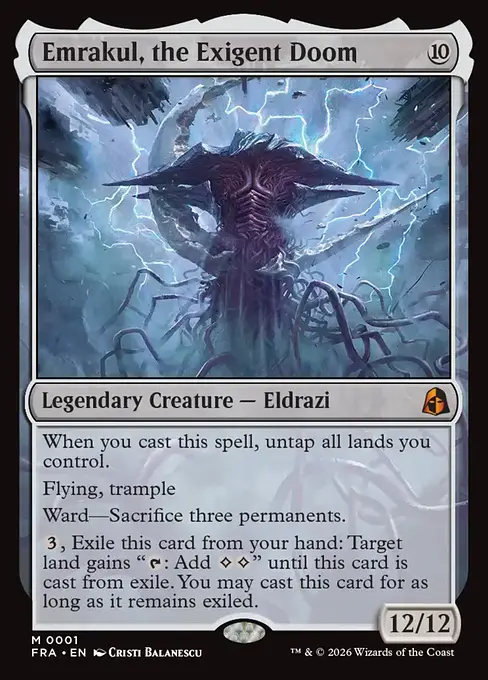 迫り来る破滅、エムラクール/Emrakul, the Exigent Doom [FRA][FOIL]