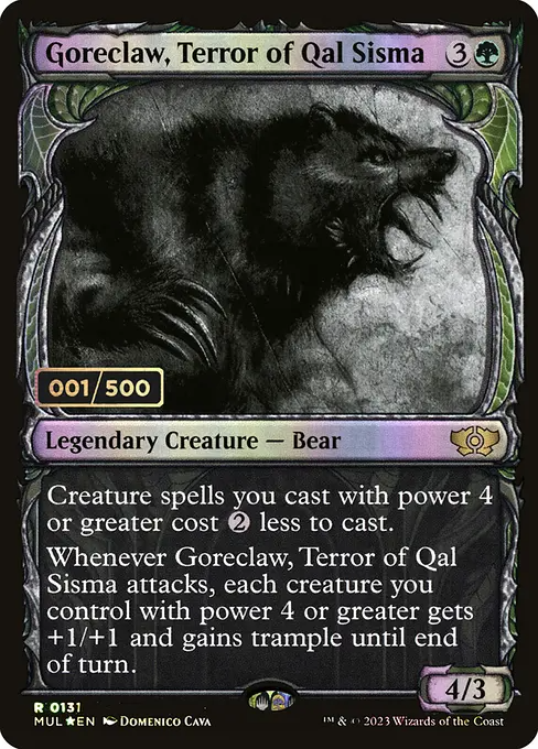 カル・シスマの恐怖、殺し爪/Goreclaw, Terror of Qal Sisma [MUL][ダブルレインボウFOIL]