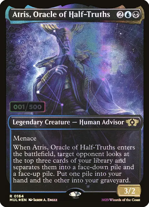 半真実の神託者、アトリス/Atris, Oracle of Half-Truths [MUL][ダブルレインボウFOIL]