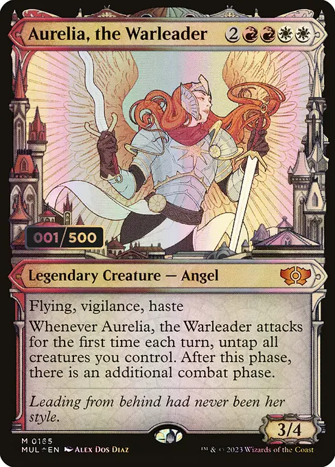 戦導者オレリア/Aurelia, the Warleader [MUL][ダブルレインボウFOIL]