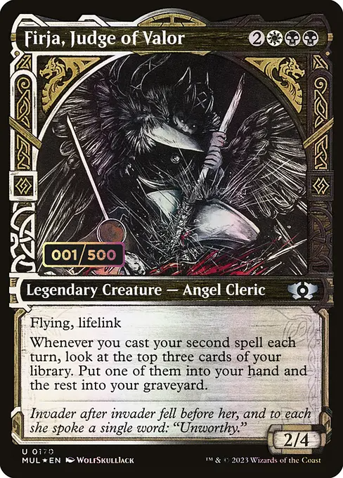 武勇の審判者、ファーヤ/Firja, Judge of Valor [MUL][ダブルレインボウFOIL]